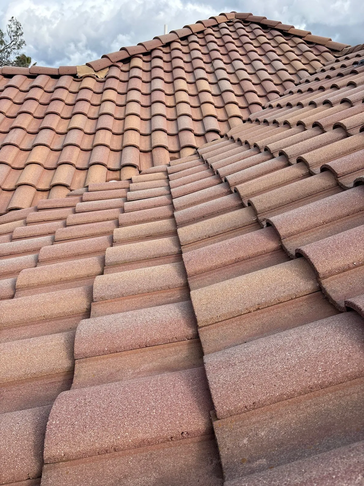 Concrete S-tile roof on a Chico home, a material that handles North Valley heat well