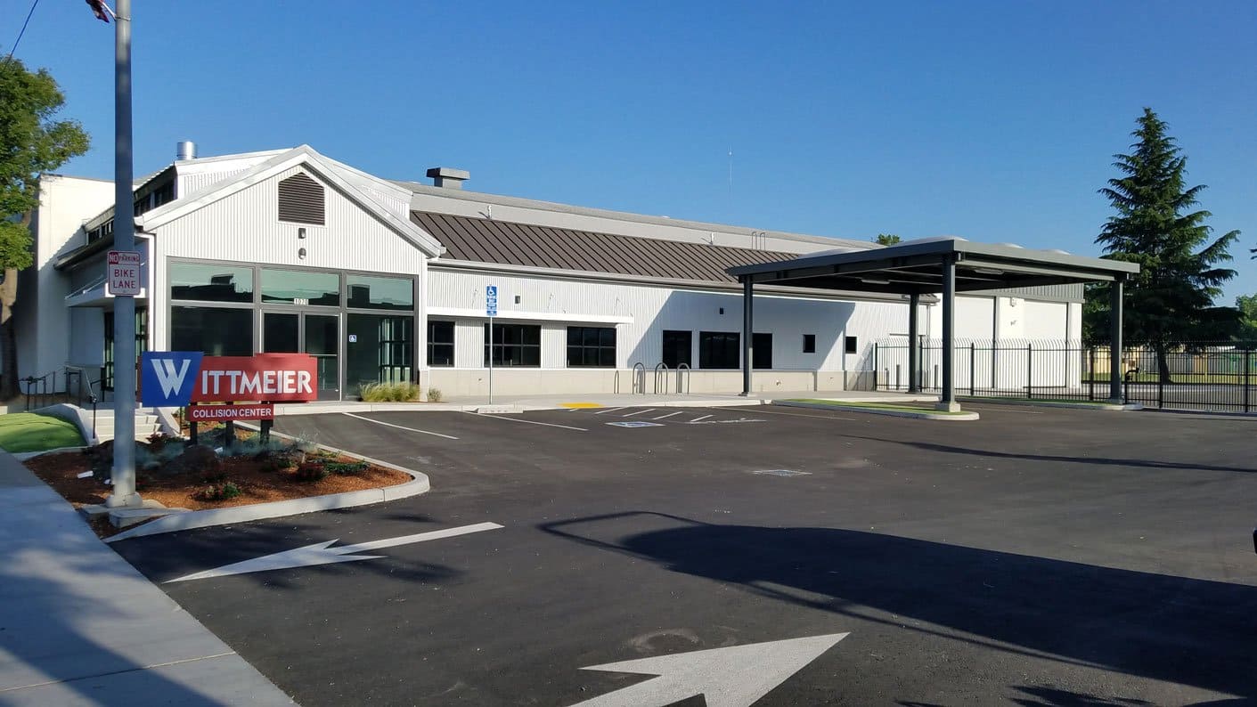 Standing Seam metal roof on local northern CA business by butte roofing company